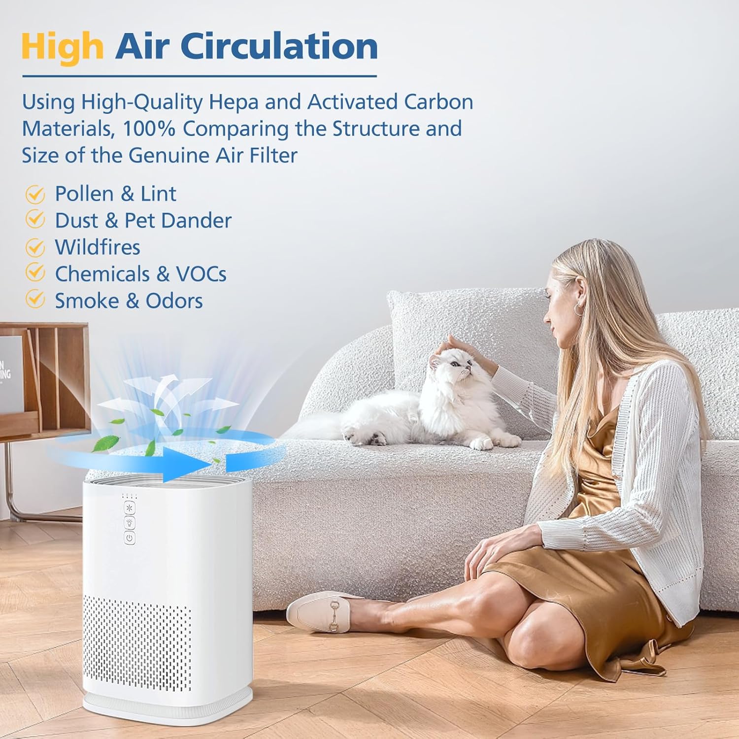 Model 14 Replacement Filter for MA Series 14/14W/14B Air Purifier, 3-in-1 HEPA Activated Carbon Filter ("14" Means Model not Height)