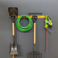 StoreYourBoard Wall-Mounted Rack With 4 Garage Hooks – Heavy-Duty Steel Holder Garage & Garden Storage for Shed, Workshop, or Home Organization – For Rakes, Shovels, Tools & More – 1 Pack, Tractor