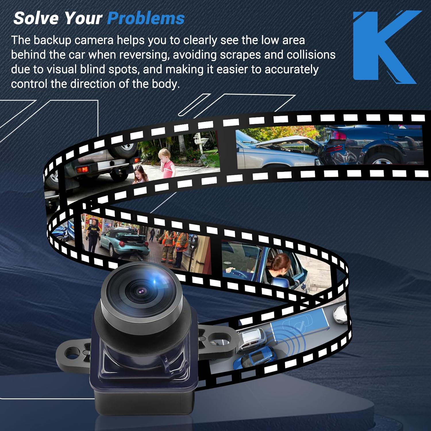 Rear View Backup Camera Compatible with Dodge Journey 2011-2020 Park Assist Camera Replaces# 56054158AB 56054158AC 56054158AD 56054158AE 56054158AF