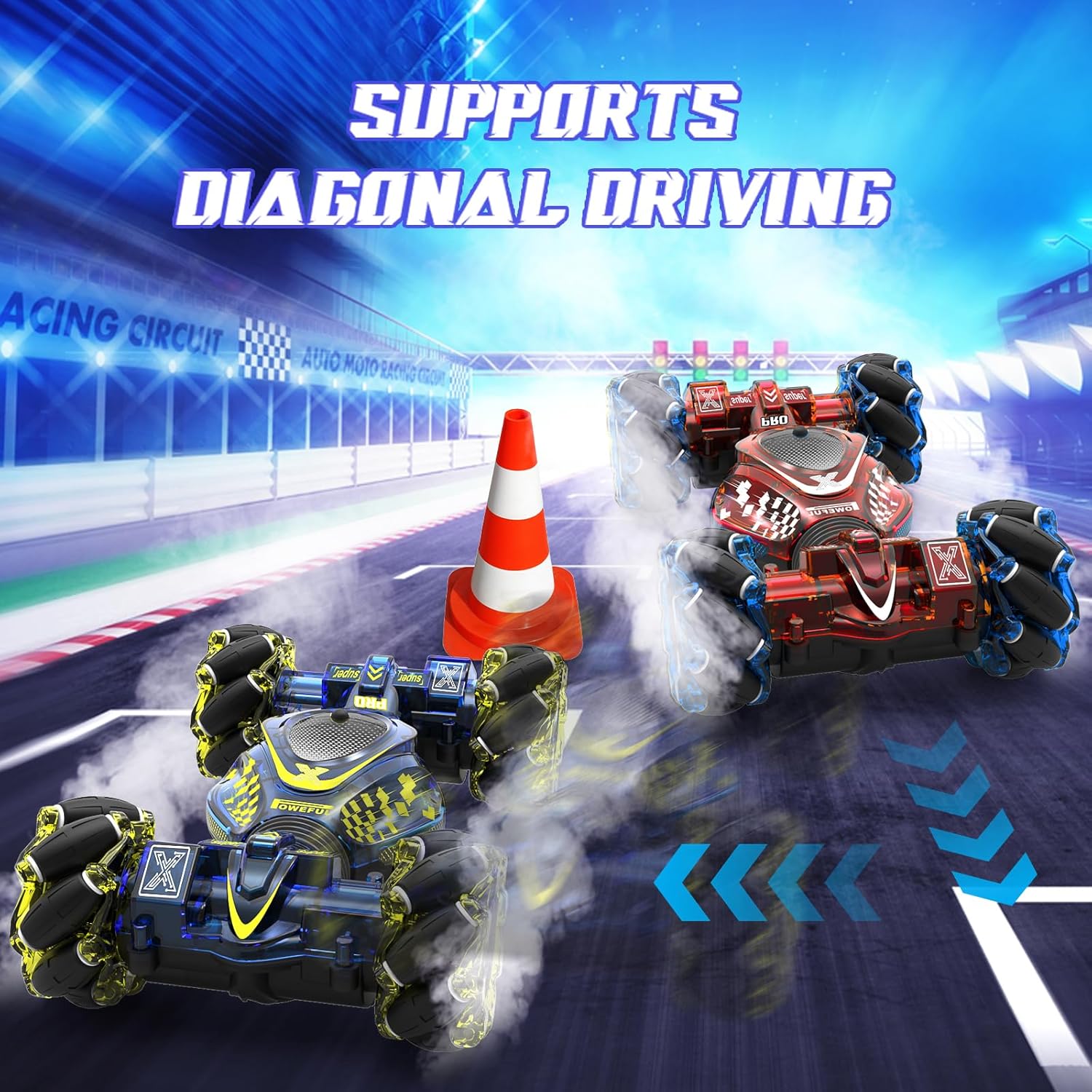 Remote Control Gesture Sensor Toy Cars Drift Twist Car 360° Rotate Off-Road Vehicle with Light Music for 6 7 8 9 10 11 12 Years Old Kids Birthday Xmas Gift