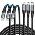 USB C Lightning Cable 3 Pack 3 Ft, iPhone 14 13 Fast Charger Cord [Apple MFi Certified] 3 Foot Type C iPhone Cable Compatible with iPhone 14 13 12 11 Pro Max Mini 8 Plus SE iPad and More