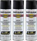 Rust-Oleum 7578838-3PK Professional High Performance Enamel Spray Paint, 15 Oz, Flat Black, 3 Pack