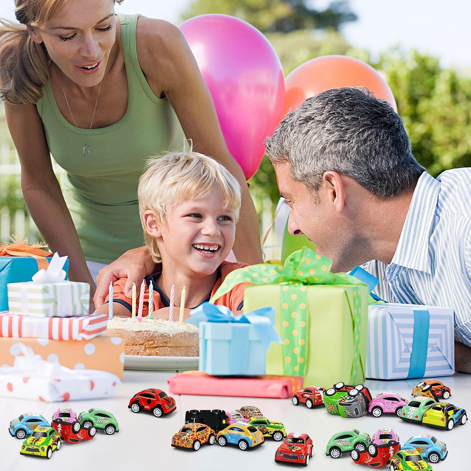 Vileafy 30 Pull Back Cars for Kids – Bulk Mini Cars Treasure Box Toys for Classroom, Goodie Bag Stuffers, Carnival Prizes, Party Favors for Kids 3-5