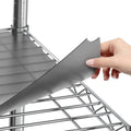 Shelf Liners for Wire Shelf System: Set of 5 in Graphite: 13.4 x 23.2 inch: Plastic Wire Shelving Shelf Mats