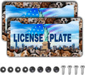 License Plate Frames Multicolor Custom License Plate Frame Dogs Collection Universal Aluminum Car Accessory 2 Pack with Screw Covers Set