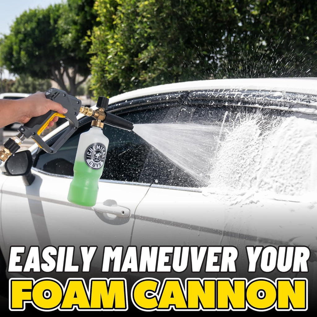 Chemical Guys EQP402 Snubby Pressure Washer Gun, Foam Cannon Attachment, For Gas & Electric Pressure Washers