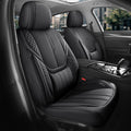 Car Seat Covers Full Set - Universal Seat Covers for Cars SUV Truck – Faux Leather Automotive Seat Covers, Breathable & Waterproof Front and Rear Seat Protectors, Fit for Most Cars-Black