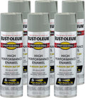 Rust-Oleum 7519838-6PK Professional High Performance Enamel Spray Paint, 14 Oz, Stainless Steel, 6 Pack