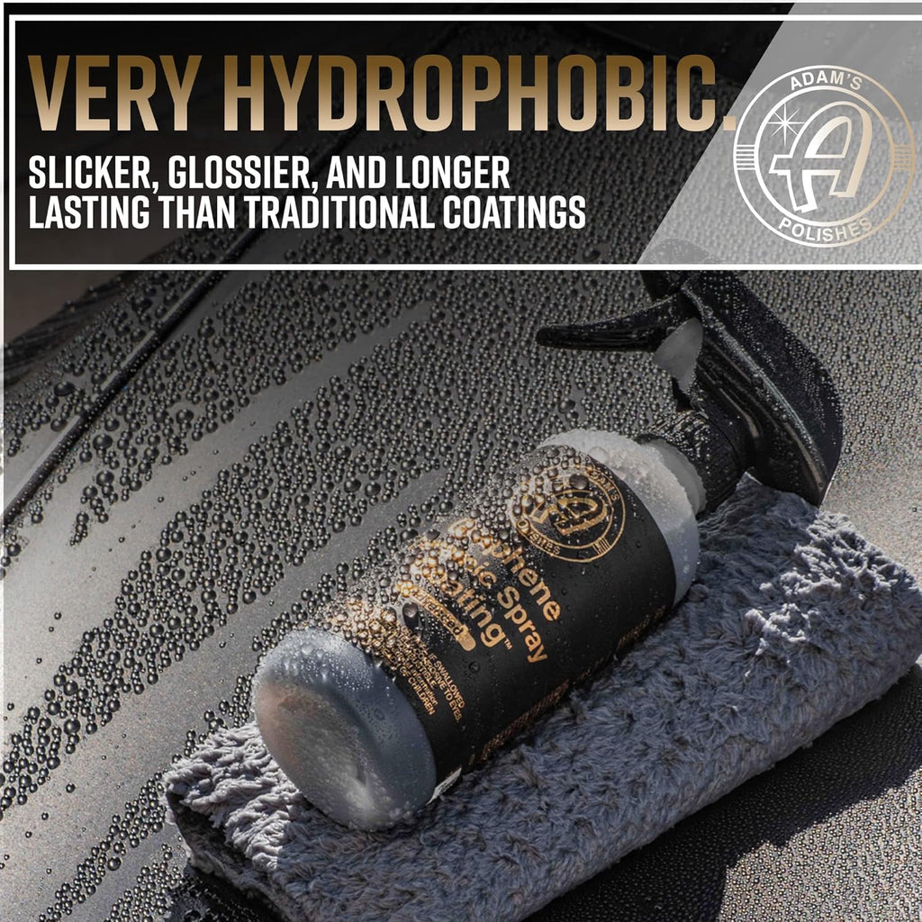 Adam's Advanced Graphene Ceramic Spray Coating Kit - 18+ Months Sprayable Graphene Oxide Ceramic Coating for Cars, Boats, RV's & Motorcycle - Adds Extreme Gloss, Depth, Shine & Protection