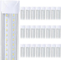 25 Pack,Led Shop Lights, 8FT Led Shop Light,100W 6000K 15000LM Clear White,Led Shop Light 8FT 110V Linkable Integrated V-Shape for Shop Garage,Warehouse