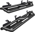 Running Boards Compatible with 2007-2018 Jeep Wrangle JK 4 Doors, Carbon Steel Coated Black Truck Side Steps Rails Nerf Bars