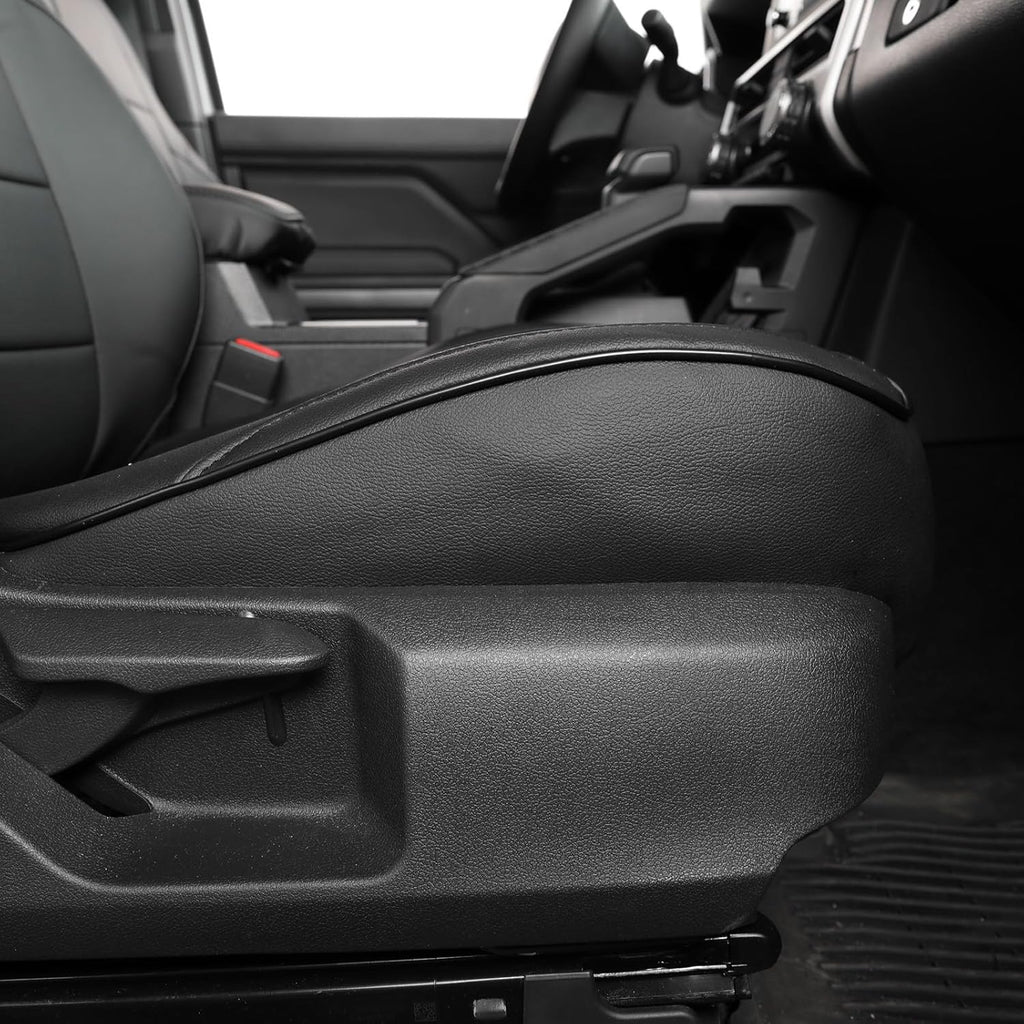 EKR Custom Fit Tacoma Front Car Seat Covers for Select Toyota Tacoma (Petrol & Hybrid) 2024 2025 Double cab SR,SR5,TRD Sport,TRD Off-Road,Limited - Front Row Only,Leather (Black)
