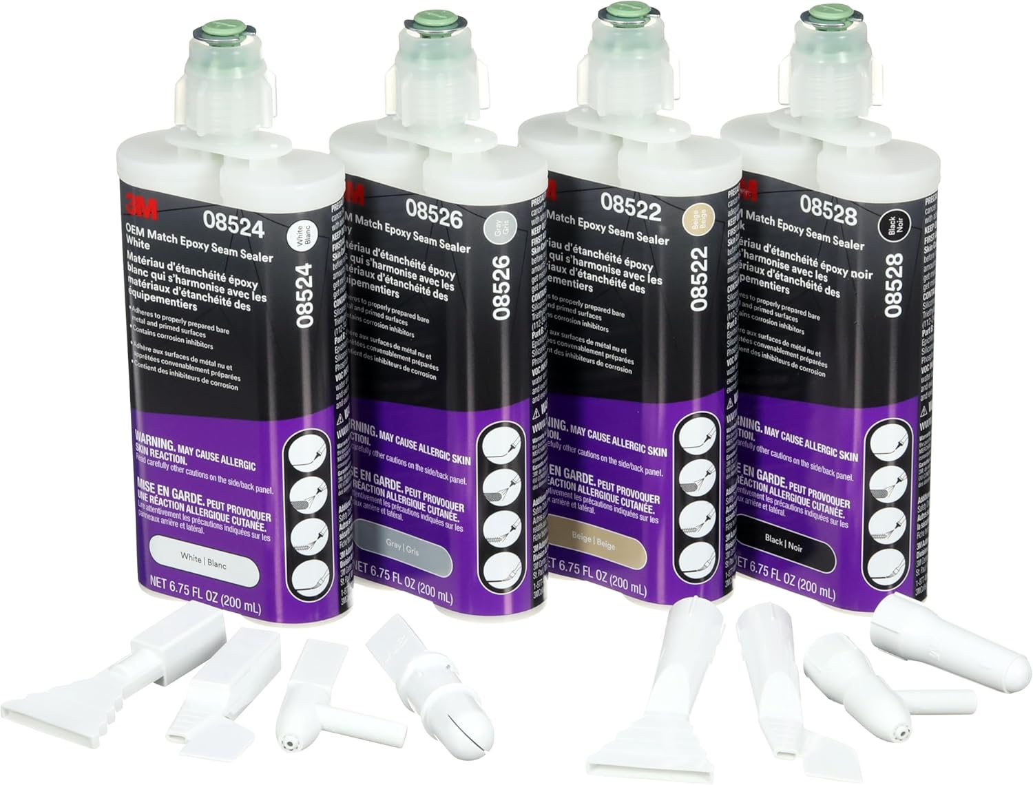 3M OEM Match Sprayable 1K Tip, 33991, 10 Nozzles, for Automotive Body Seams, Floor Pans, Wheel Arches
