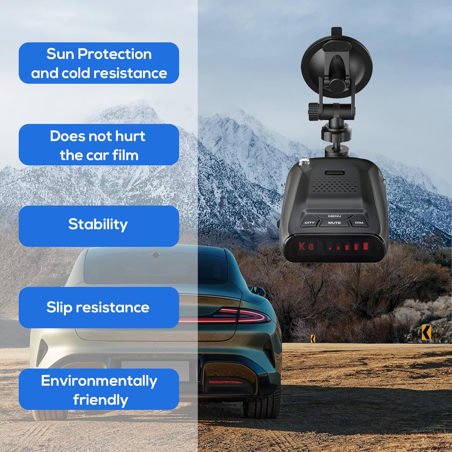 Super Radar Detector Mount,Super Car Windshield,Dashboard Suction Cup Bracket,Compatible with R1 R2 R3 R4 DFR3 DFR6 DFR7 DFR8 DFR9 Radar Detector (for Uniden Radar)
