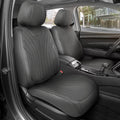 Elite Edition Faux Leather & Suede Seat Covers for Cars, Trucks, & SUV - 2 Charcoal Car Seat Covers for Front Seats - Universal Fit Car Accessories Automotive Interior Protector for Cars