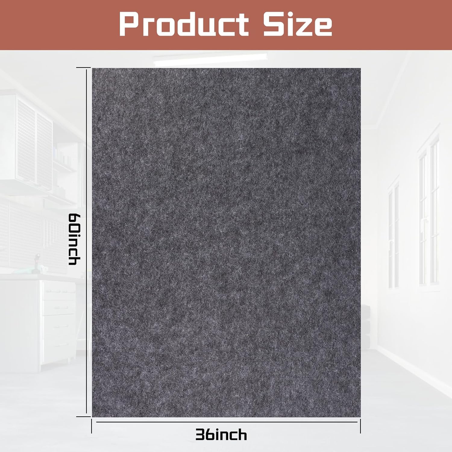 Garage Floor Mats Oil Spill Mat, Premium Absorbent Oil Pad, Waterproof Mats, Reusable, Washable, Protect Garage Floor Surface from Spill & Stain (36" x 60")