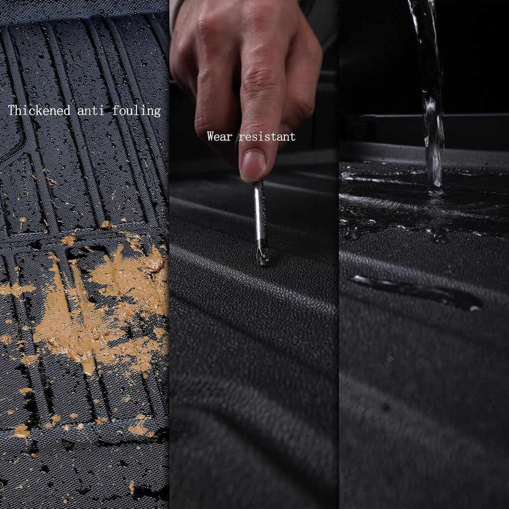 Floor Mat for 2025 Nissan Armada Only Suit for 7 Seats, TPE All Weather Protection Floor Liners & Cargo Liners Velcro Covering The Backrest (for 2025 Nissan Armada-7)