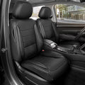 Elite Edition Faux Leather Seat Covers for Cars, Trucks, & SUV - 2 Black Car Seat Covers for Front Seats - Universal Fit Car Accessories Automotive Interior Cover Protector for Most Vehicles