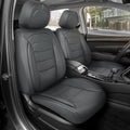 Elite Edition Faux Leather Seat Covers for Cars, Trucks, & SUV - 2 Charcoal Car Seat Covers for Front Seats - Universal Fit Car Accessories Automotive Interior Protector for Most Vehicles