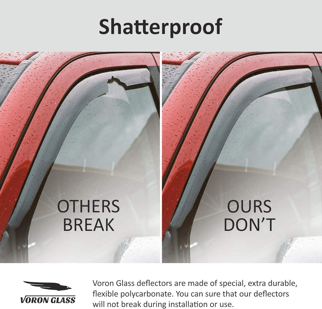 Voron Glass in-Channel Extra Durable Rain Guards for Buick Encore GX 2020-2025, Window Deflectors, Vent Window Visors, 4 Pieces - 200703