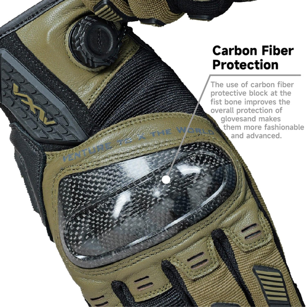 VXW High Protection Motorcycle Gloves for Men - Gel Palm Sliders& Joints Protection Design, High-Speed Sports Gear for MTB/ATV/BMX/Motocross/Racing/Dirt Bike Gear