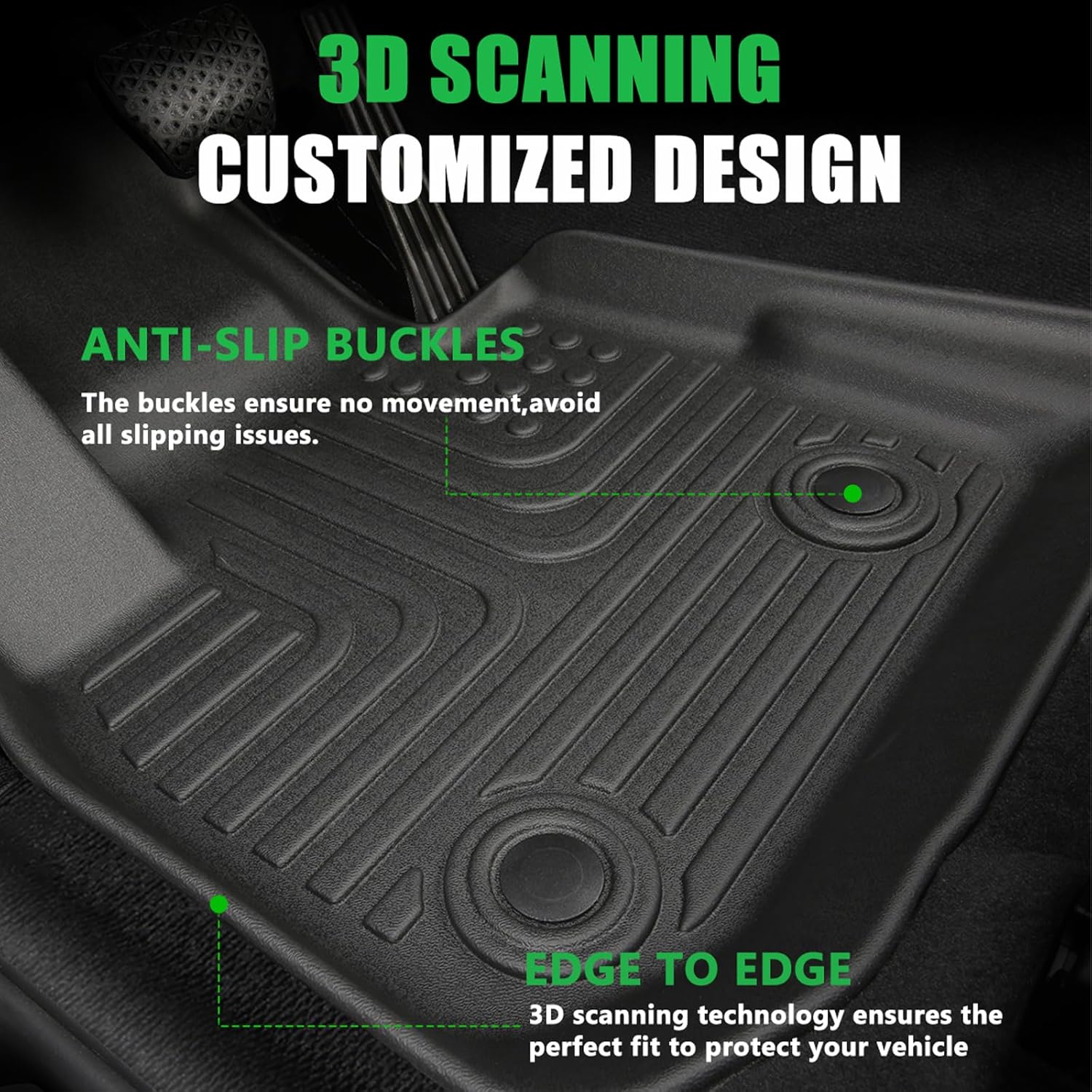 for Jeep Grand Cherokee 2016-2021/Grand Cherokee WK 2022-2023 (Non L) Floor Mats,Car Mats for Jeep Grand Cherokee/Grand Cherokee WK(Non L) All Weather Anti-Slip Mats Cargo Liner Accessories