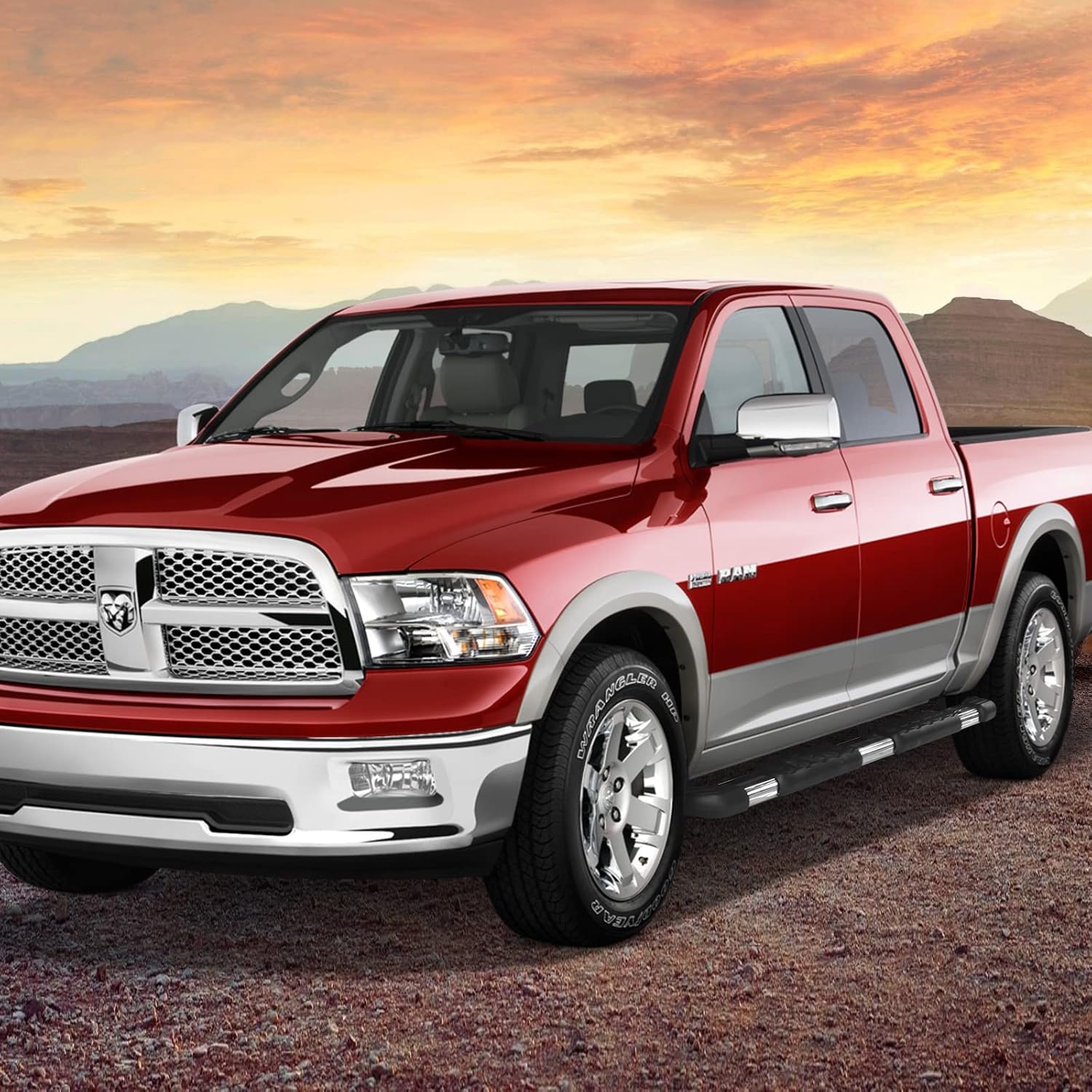 COMNOVA Running Boards Side Steps Step Bars Compatible for 07-21 Toyota Tundra Double Cab（3/4 Size Rear Doors, OE Style Oval 5 Inches Stainless Step Bars