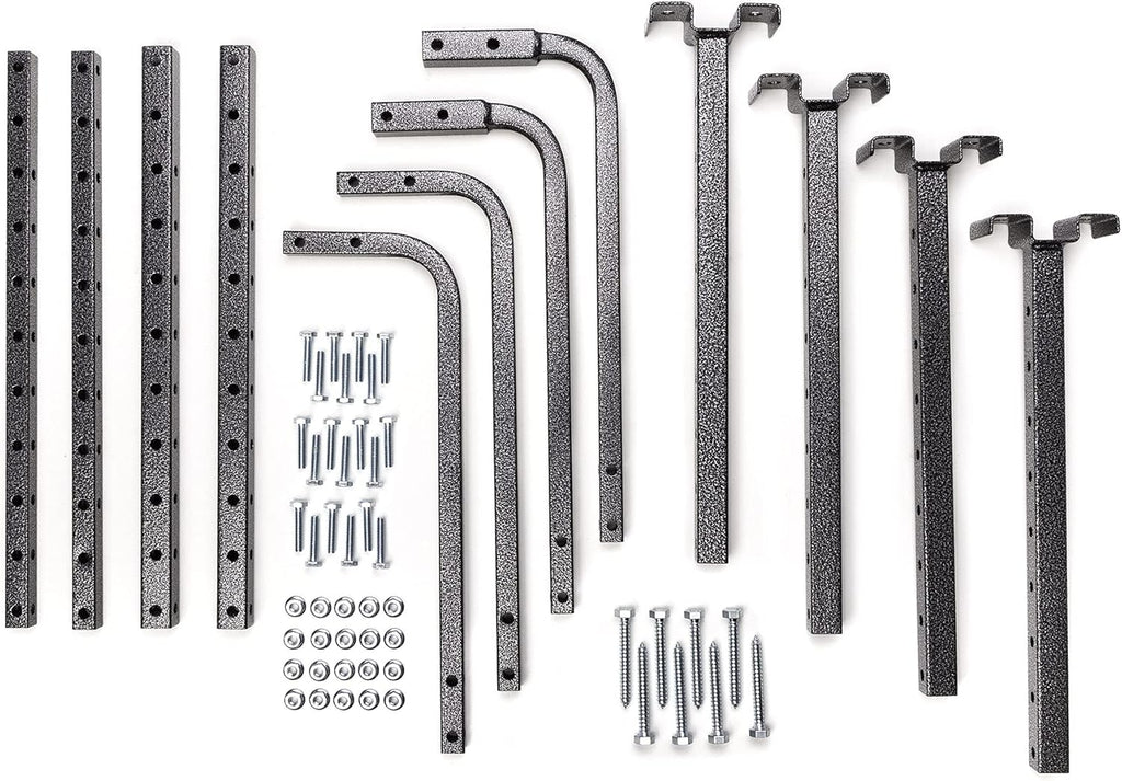 80844-10 34 in. x 26 in. Adjustable Garage Ceiling Mount Storage Rack Kit - Hammertone