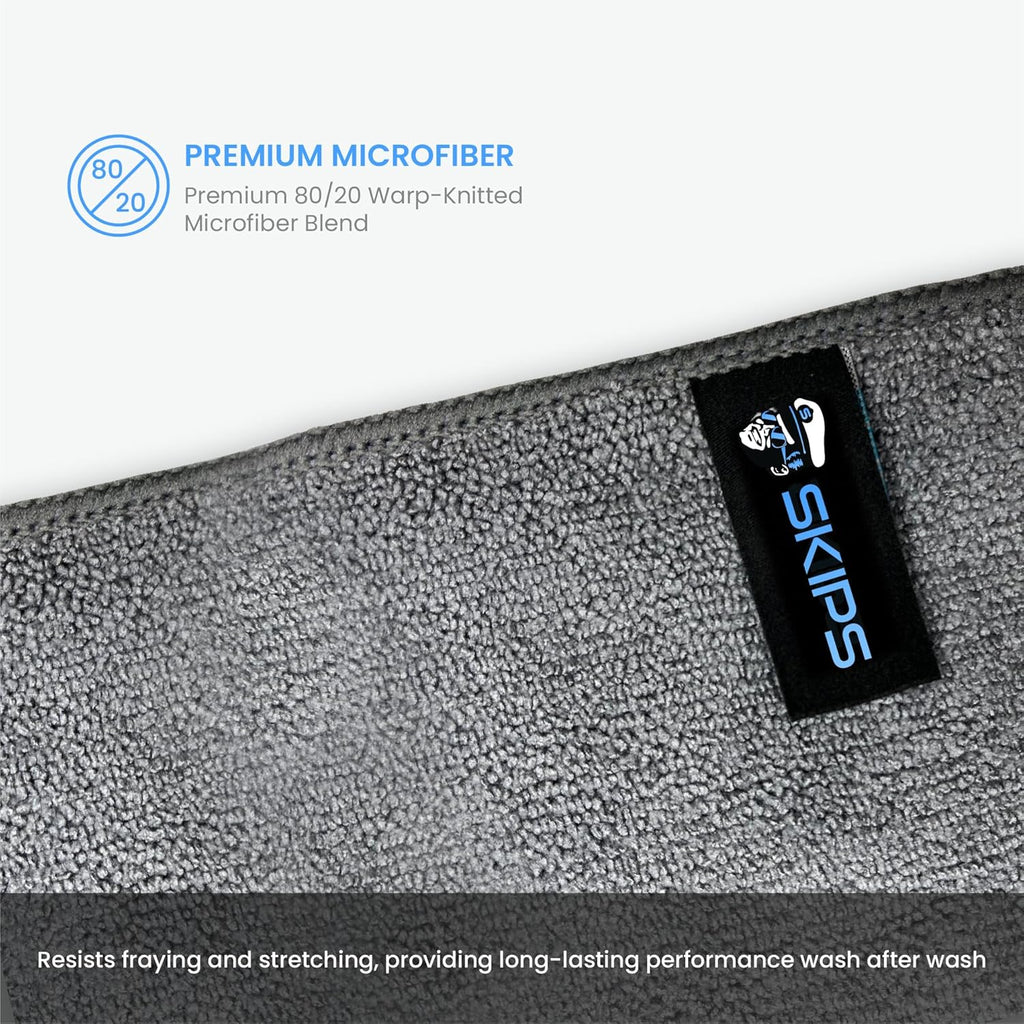 SKIPS Mini Microfiber Towels: 2-Pack of Premium Interior Detailing Towels, Lint-Free Microfiber Cleaning Cloth for Cars, Boats, and Large Surfaces - Ultra-Soft, Streak-Free, Safe for Paint