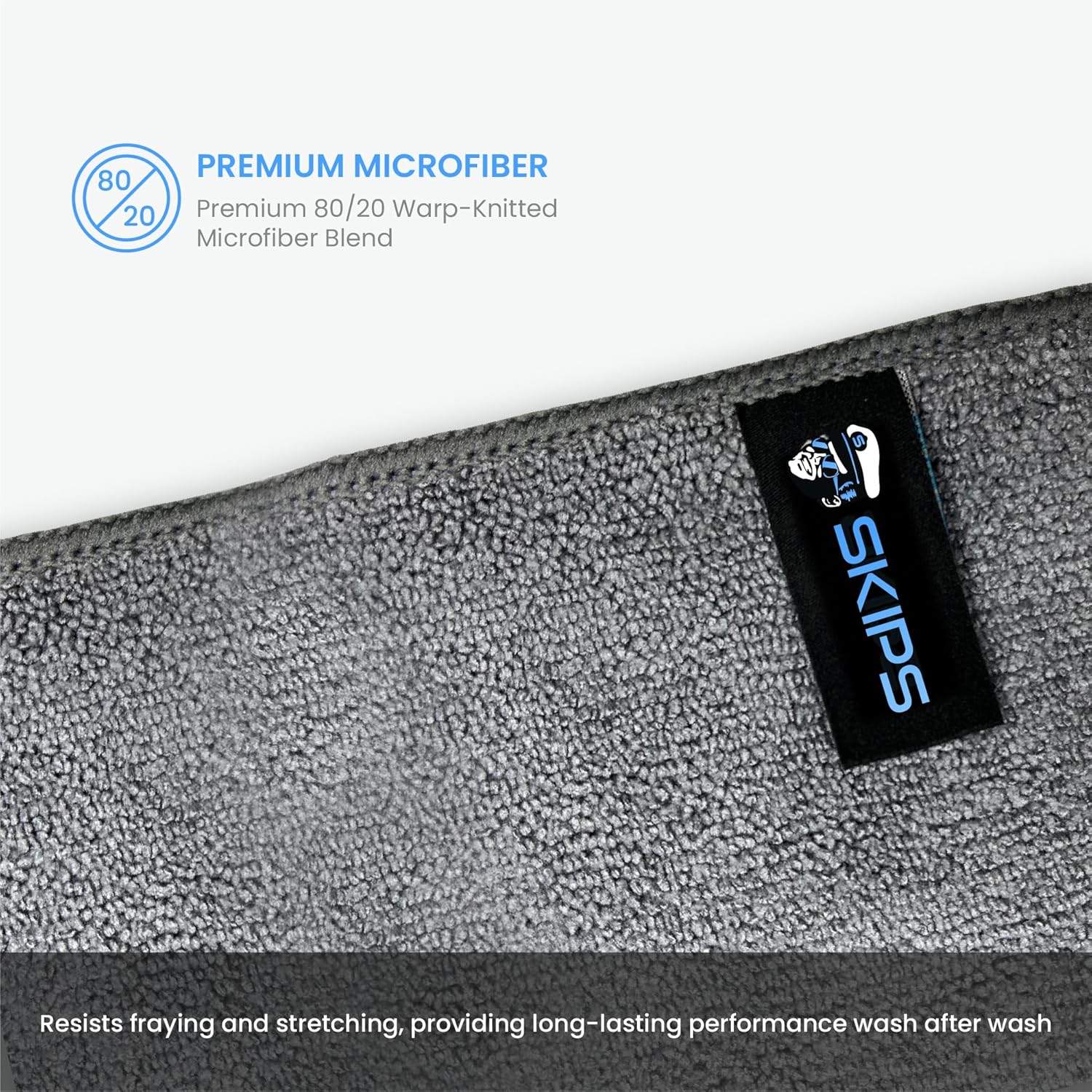 SKIPS Mini Microfiber Towels: 2-Pack of Premium Interior Detailing Towels, Lint-Free Microfiber Cleaning Cloth for Cars, Boats, and Large Surfaces - Ultra-Soft, Streak-Free, Safe for Paint