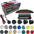 Car Reverse Backup Parking Sensor Radar System kit The LED Display with 3 Colors can Both Shows Distance Data and warn You with beep Sound Adjustable Volume Compact and Easy to Install(Matte Black)
