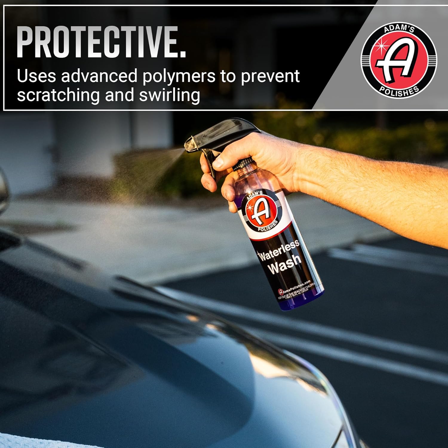 Adam's Polishes Waterless Car Wash Kit - Car Cleaning Supplies for Car Detailing | Safe Ultra Slick Lubricating Formula for Car, Boat, Motorcycle, RV | No Garden Hose, Wash Soap or Foam Cannon Needed