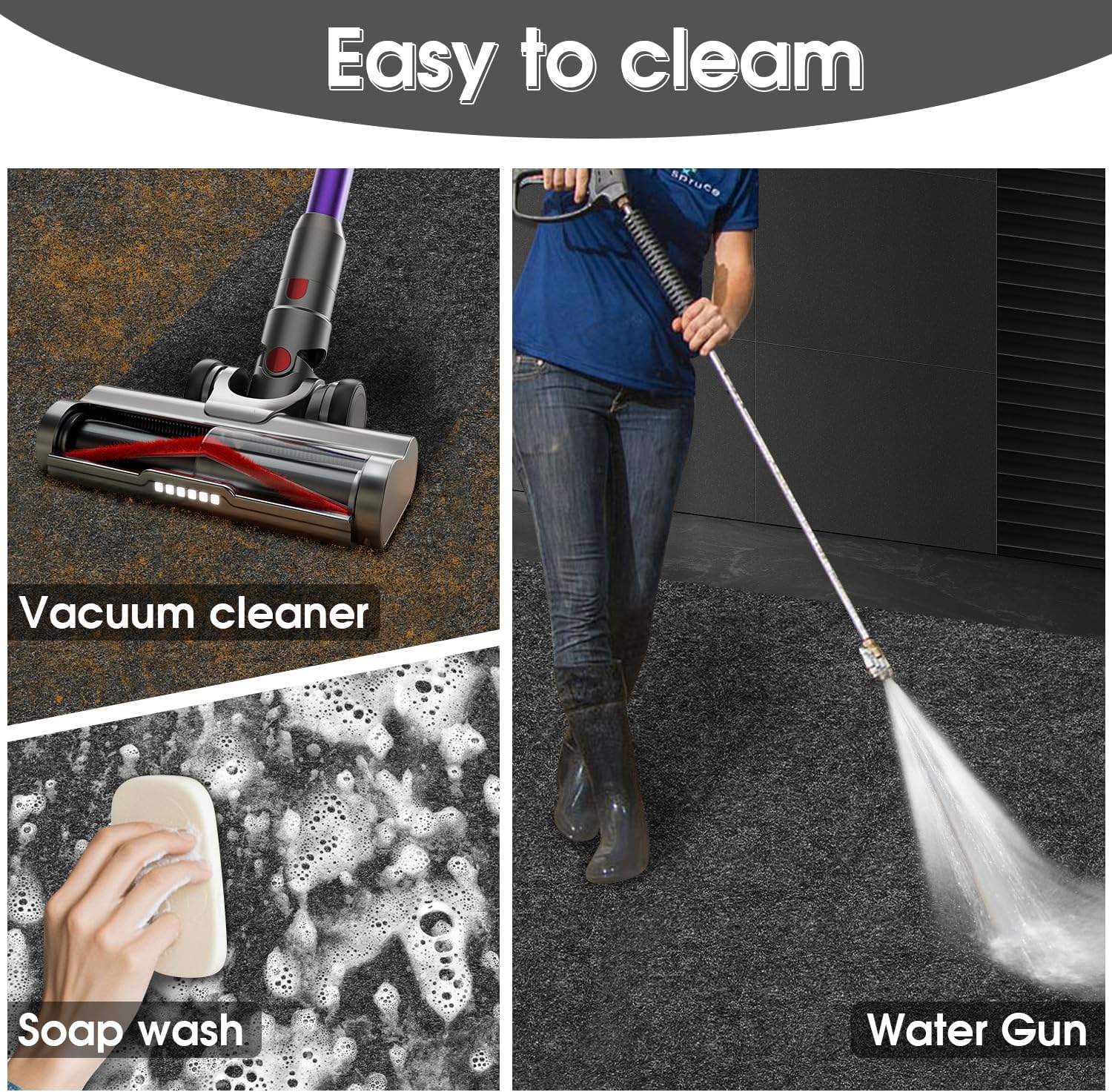 GlowShade 2 Pack Oil Spill Mat, 36 X 60 Inch Garage Floor Mat Under Car, Absorbent Oil Pads Drip Leak Mat with Weather Backing, Reusable, Washable, Non Slip, Protects Floor (2)