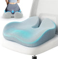Extra Large Office Chair Cushion, 19" x 17" Ergonomic Memory Foam Seat Cushion for Tailbone, Back, Sciatica & Hip Pain Relief, Booster Pad for Sitting & Driving, Removable Washable Cover, Grey