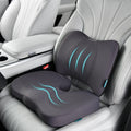 FLORICH Car Seat Cushion and Back Support for Office Chair Memory Foam Chair Cushions Pressure Relief Seat Pads with Gel Massage Point Lumbar Support(Grey)