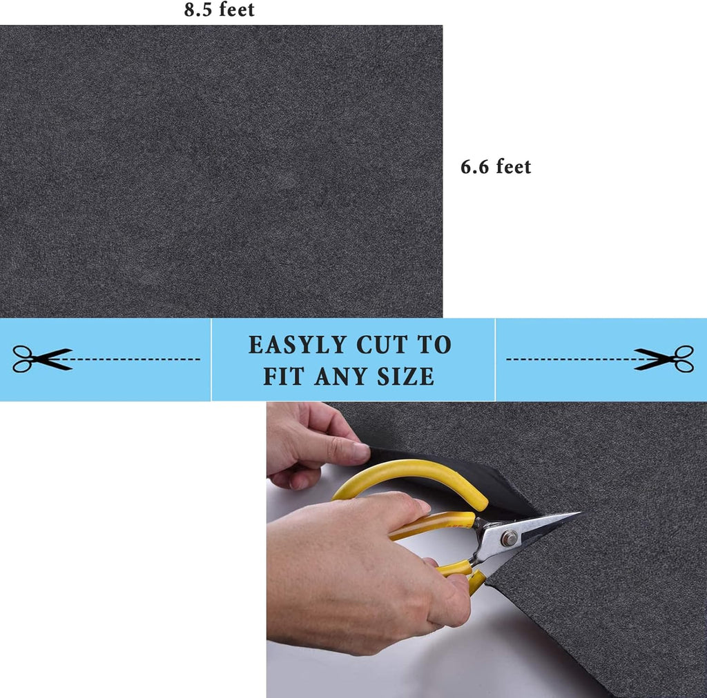 Garage Floor Matting 6.6x8.5 Feet Oil Absorbent Large Rubber Mat Waterproof Rubber Backing Layer Golf Cart Garage Mat Protects Floor from Spills Stains Oil Drip Pan for Under Car (6.6x8.5 Feet)