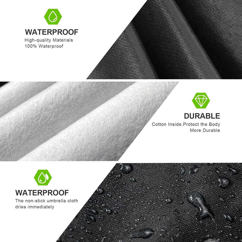 KouKou SUV Car Cover Waterproof All Weather, 7 Layers Outdoor Jeep Car Covers for Automobiles Rain Snow UV Protection, Universal Fit BMW X5, Ford Explorer, Acura MDX, ect.(Length 191-201 inch)