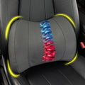 Lumbar Support Pillow for Car, Memory Foam Lumbar Pillow for Lower Back Pain Relief - Back Cushion for Driving, Chair Support for Car-Office Chair, Wheelchair - Classic Dark Grey