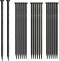 16 Inch Rebar Stakes 20 Pack Heavy Duty Ground Anchors 1/2 Inch Diameter Galvanized Steel Asphalt Anchoring Metal Spikes for Speed Bump, Parking Curb and Camping Tent
