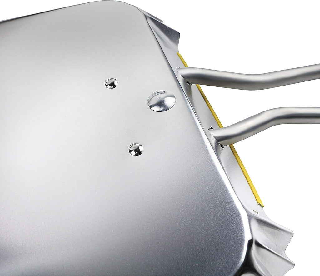PHYEX 3-Pack 17" Heavy Duty Metal Dust Pans, Wide Dustpans for Household, Easy to Assemble