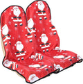 Car Seat Cover Protector Front Seats,for Gym Workout,Running,Swimming,Beach and Hiking,Waterproof Sweat Towel Bucket Seat Covers for Cars SUV Trucks (Santa Claus, 2Pcs)