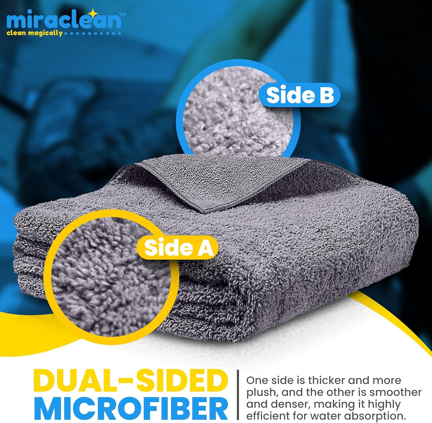 Car Drying Towels Extra Large Super Absorbent 65 x 23 Inch Microfiber Car Drying Towel Streak-Free Lint-Free Absorbent Car Wash Towels for Quick Drying Cars, Boats and Large Surfaces