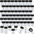 Maxcheck 120 Pcs Touch up Paint Bottles with Applicator Brush and Lids 2 oz and 1 oz Liquid Capacity Plastic Leftover Touch up Paint Container with Mixing Ball for Fixing Wall Stone Chip Car Surface