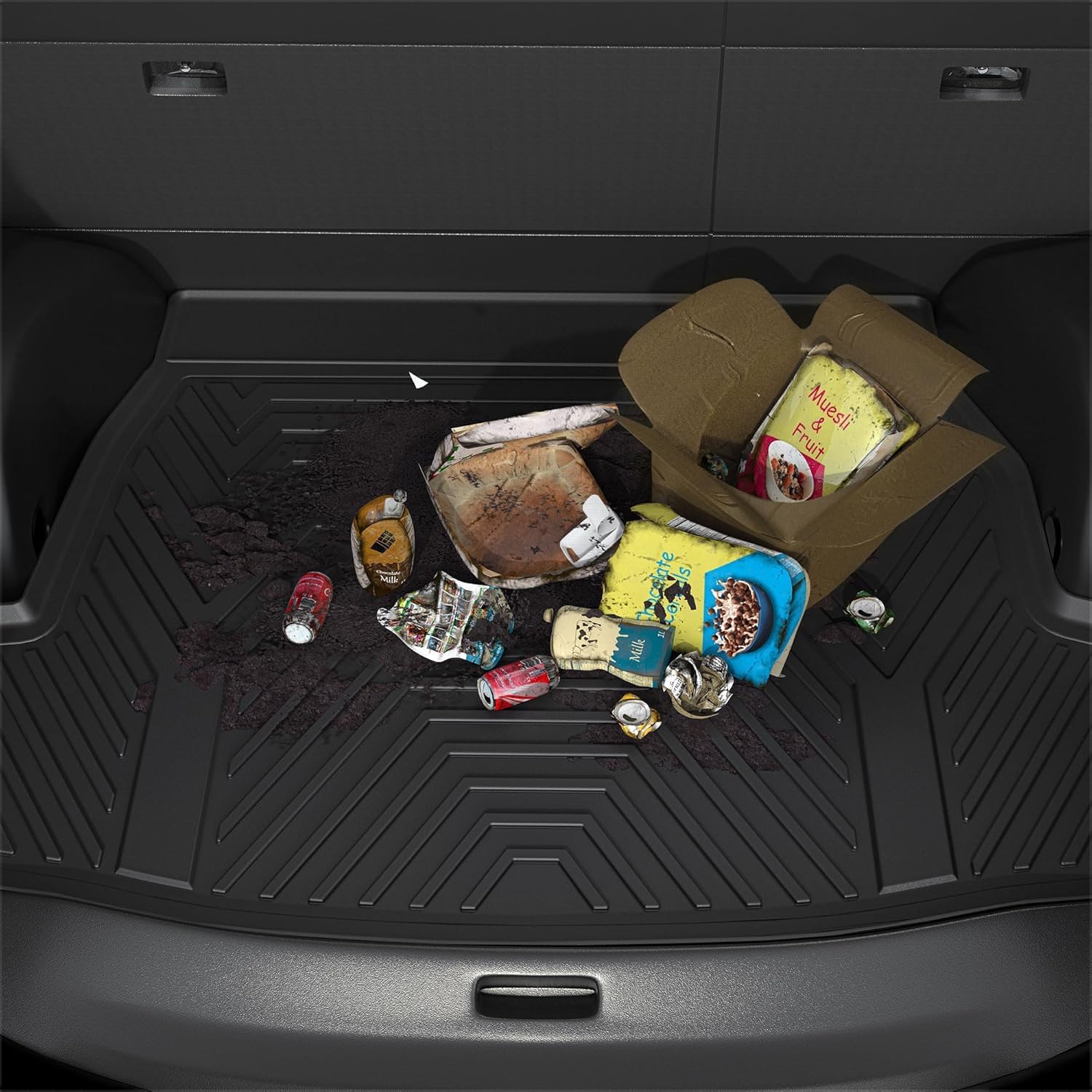 YITAMOTOR Cargo Trunk Mat compatible with Mazda CX-5 2017 2018 2019 2020 2021, All Weather Custom Fit CX-5 Cargo Mat, Black