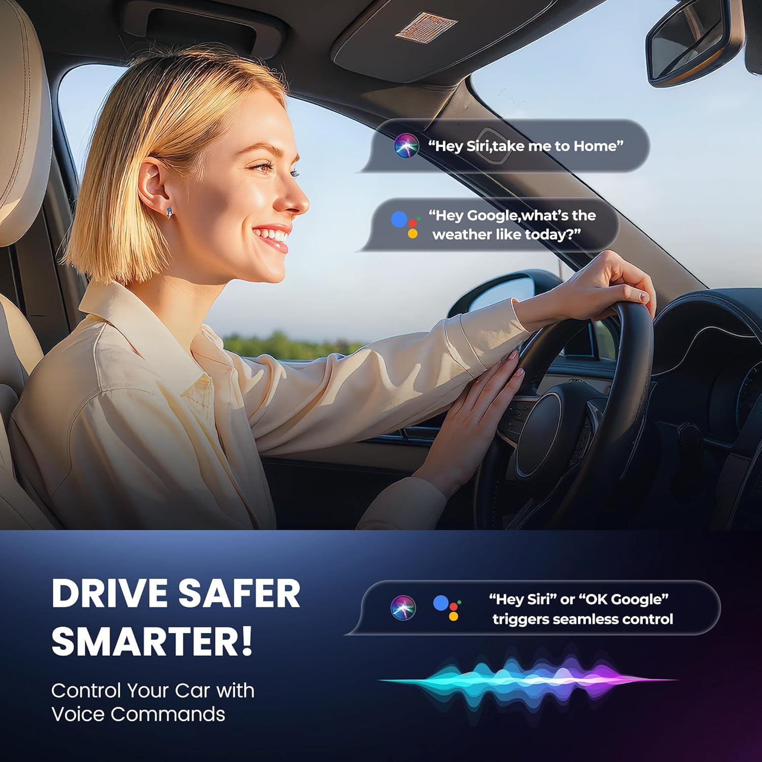 Wireless CarPlay/Android Auto Adapter 2 in 1 - Converts Wired Carplay & AndroidAuto to Wireless Plug and Play Car Play Wireless Adapter Compatible with iPhone 6+/iOS 10+ and Android 11+