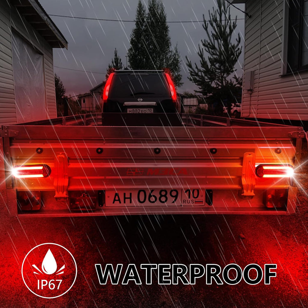 Agrieyes 6 Inch Oval LED Trailer Lights, Submersible Boat Trailer Light, with Brake, Turning Signal, Reverse Light, Backup Light, DOT Compliant