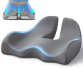 Benazcap X Large Memory Seat Cushion for Office Chair Ergonomic Cushions Pad Pillow for Pressure Relief Sciatica & Pain Relief Memory Foam for Long Sitting for Gaming Chair and Car Seat Gray