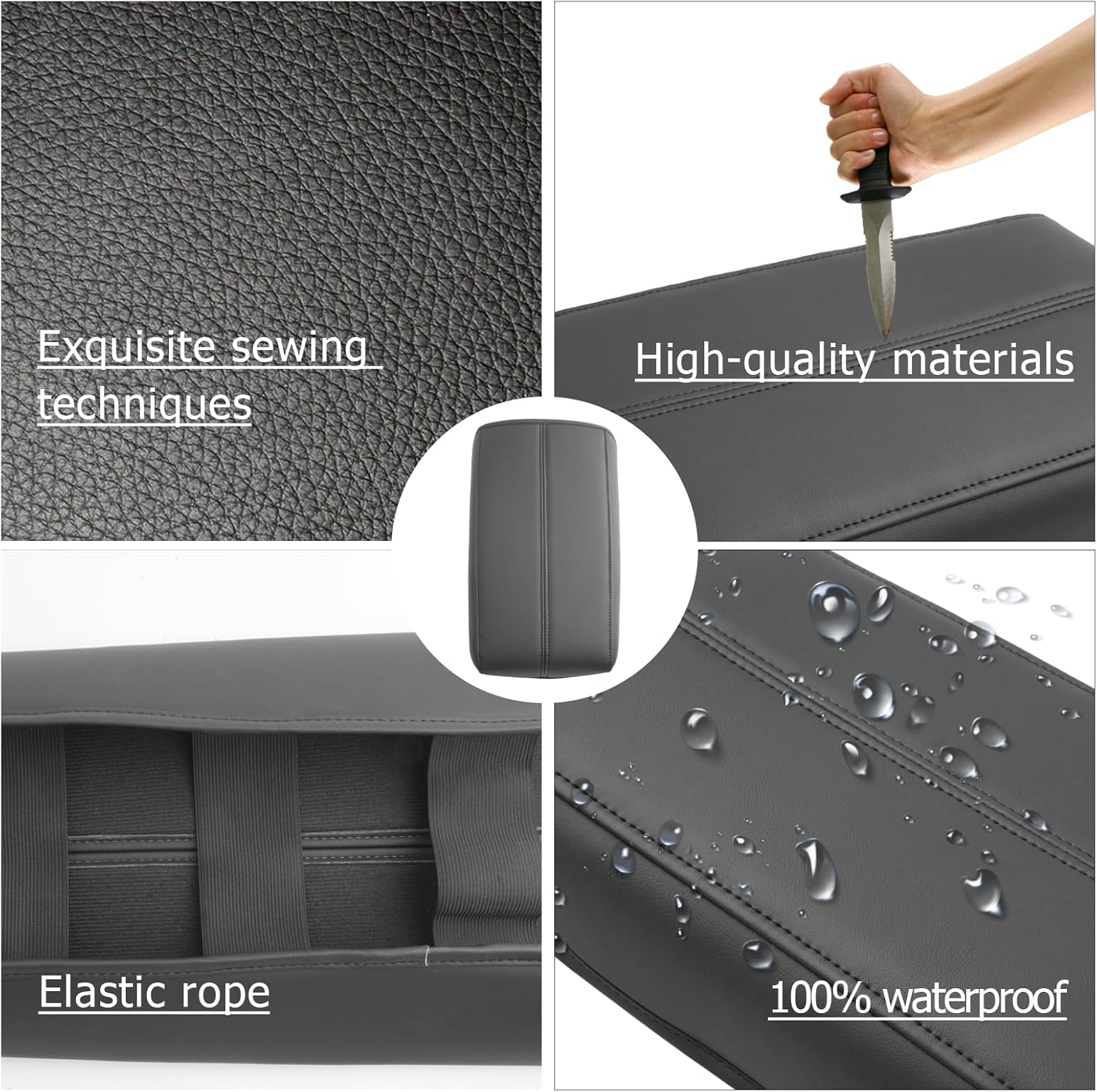 LUWU 2025 Murano Center Console Cover Compatible with 2025 Nissan Murano Accessories 2025 Murano SL/SV/Platinum Armrest Cover Center Console Pad Armrest Console Cover (Thin Black)