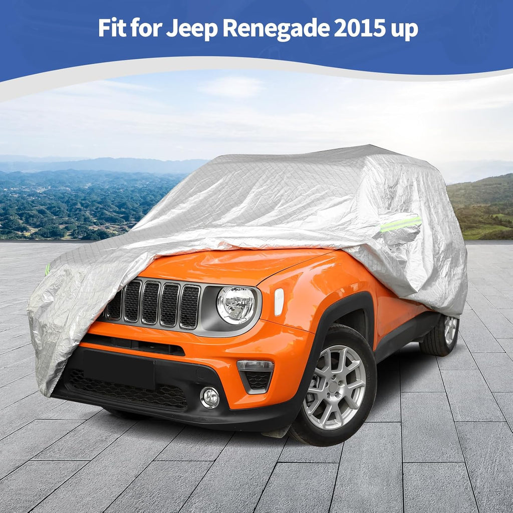 RT-TCZ for Renegade Car Cover Weatherproof Covers for Jeep Renegade 2015 2016 2017 2018 2019 2020 2021 2022 2023 up
