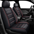 AOMSAZTO Ford Ranger Seat Covers: Full Set Custom Fit 2019 2020 2021 2022 2023 2024 2025 Ford Ranger Breathable Waterproof Leather Seat Protector(5 Seats, Redline)